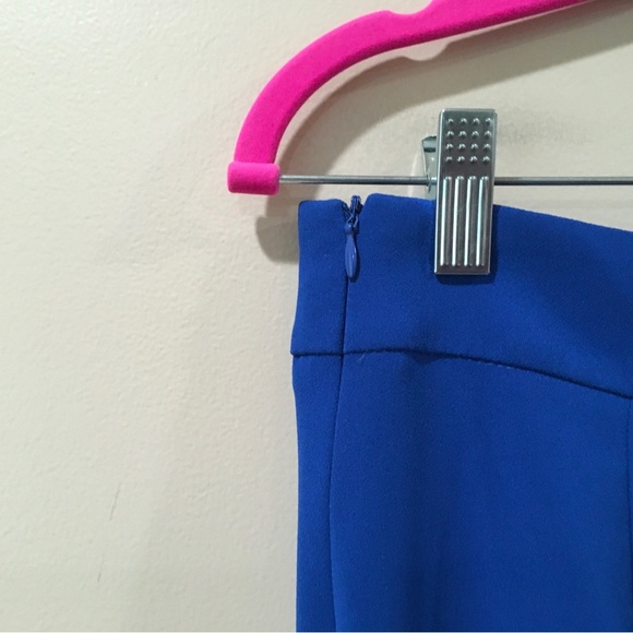 ZARA Womens M Straight Leg Pants TROUSERS Royal Blue Hi Rise Classic New 2515 - Picture 7 of 7
